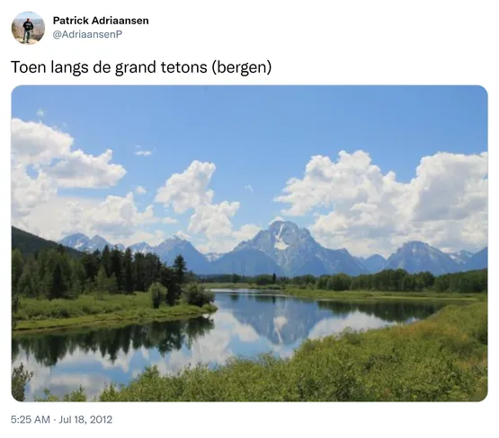 Toen langs de grand tetons (bergen) http://t.co/8RyVCkUH