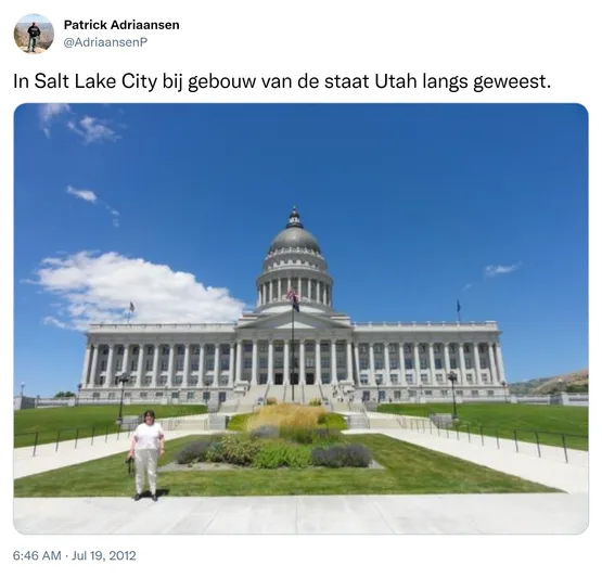 In Salt Lake City bij gebouw van de staat Utah langs geweest. http://t.co/OmRw5D7M