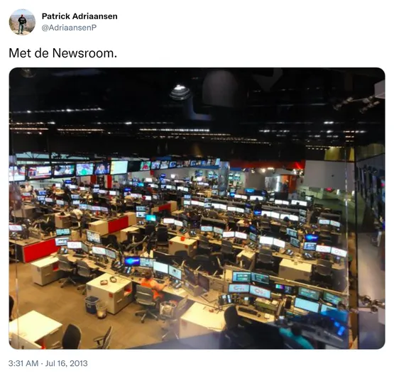 Met de Newsroom. http://t.co/nZg6gkqflP
