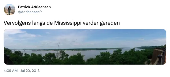 Vervolgens langs de Mississippi verder gereden http://t.co/iMaHv8K2Go 