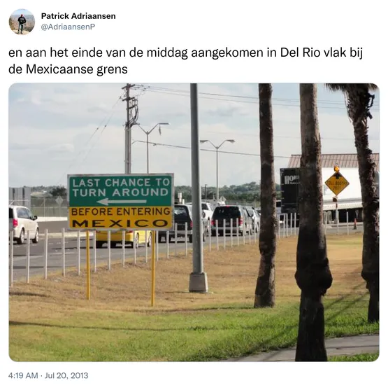 en aan het einde van de middag aangekomen in Del Rio vlak bij de Mexicaanse grens http://t.co/j3ObnFKxCX 