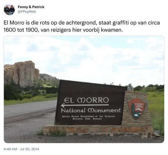 El Morro is die rots op de achtergrond, staat graffiti op van circa 1600 tot 1900, van reizigers hier voorbij kwamen. http://t.co/BVBMA1skwE 