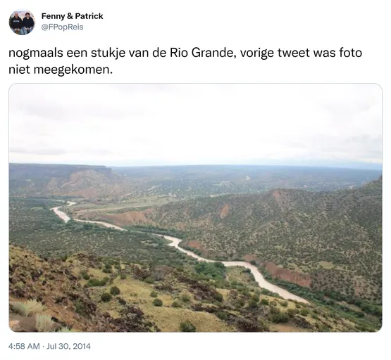 nogmaals een stukje van de Rio Grande, vorige tweet was foto niet meegekomen. http://t.co/O6QTxw8oMX
