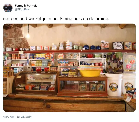 net een oud winkeltje in het kleine huis op de prairie. http://t.co/n1gZne0BgL 