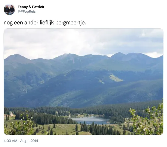 nog een ander lieflijk bergmeertje. http://t.co/B8EjQcPxLj
