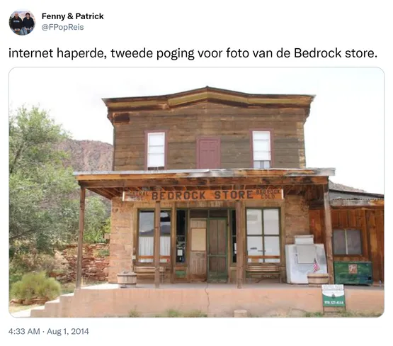 internet haperde, tweede poging voor foto van de Bedrock store. http://t.co/6ZN1DaOXxq

