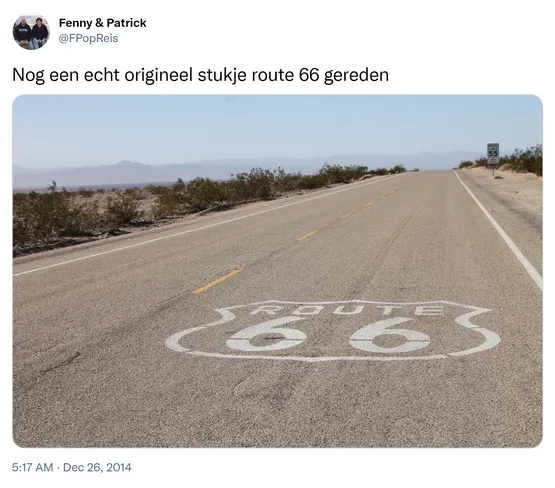 Nog een echt origineel stukje route 66 gereden http://t.co/RDXJm15J3v 