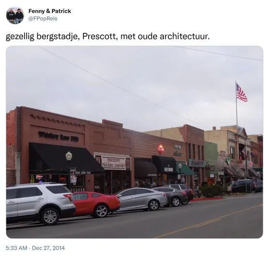 gezellig bergstadje, Prescott, met oude architectuur. http://t.co/3bKy9krBVg 