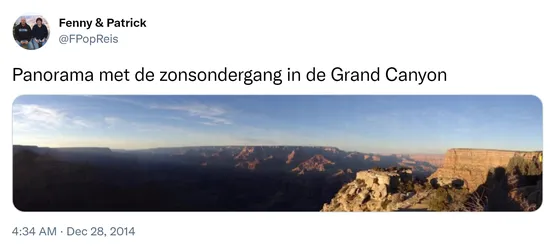 Panorama met de zonsondergang in de Grand Canyon http://t.co/eeySUSH00L 