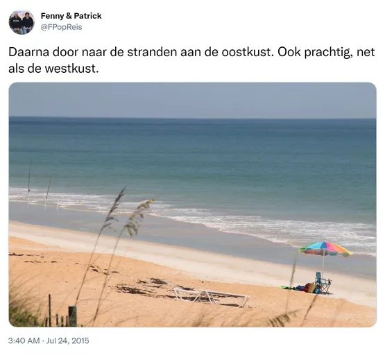 Daarna door naar de stranden aan de oostkust. Ook prachtig, net als de westkust. http://t.co/JQfB9WMOwj
