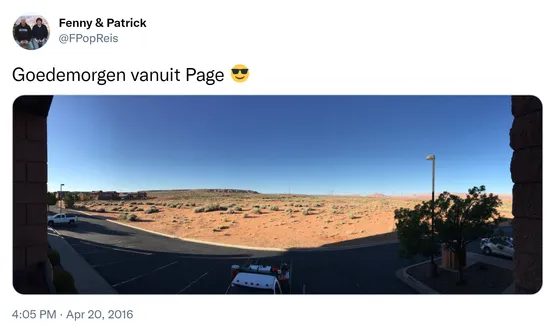 Goedemorgen vanuit Page 😎 https://t.co/yh9Kdz8tne
