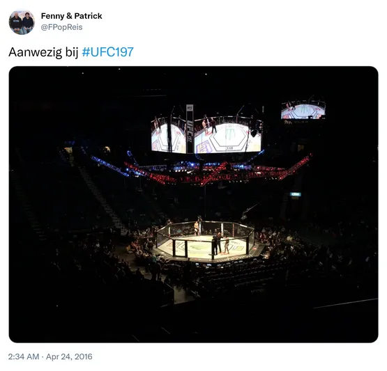 Aanwezig bij #UFC197 https://t.co/Id43Auu6oc