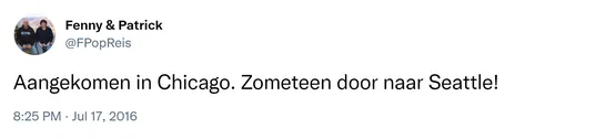 Aangekomen in Chicago. Zometeen door naar Seattle! 