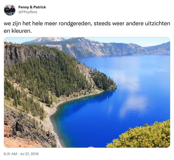 we zijn het hele meer rondgereden, steeds weer andere uitzichten en kleuren. https://t.co/EmejfFwBY2
