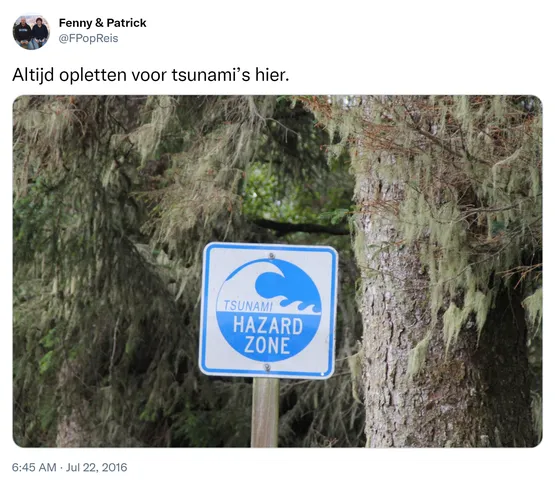 Altijd opletten voor tsunami’s hier. https://t.co/zmaDXqibid 