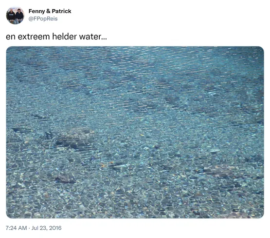 en extreem helder water… https://t.co/zFtLyA7lQG 