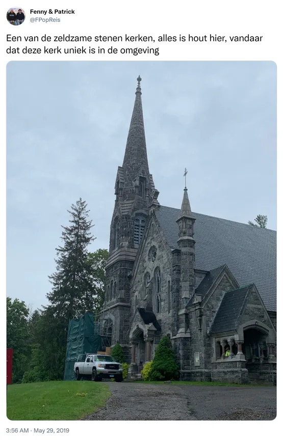 Een van de zeldzame stenen kerken, alles is hout hier, vandaar dat deze kerk uniek is in de omgeving https://t.co/cbLM57gVjv
