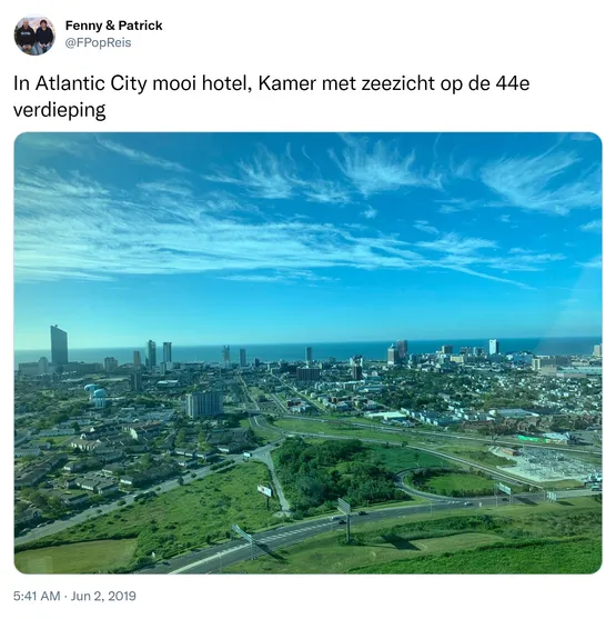 In Atlantic City mooi hotel, Kamer met zeezicht op de 44e verdieping https://t.co/CF8Gr2AuOy