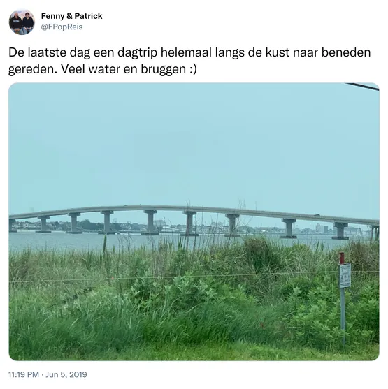 De laatste dag een dagtrip helemaal langs de kust naar beneden gereden. Veel water en bruggen :) https://t.co/eTUydTGxTR 