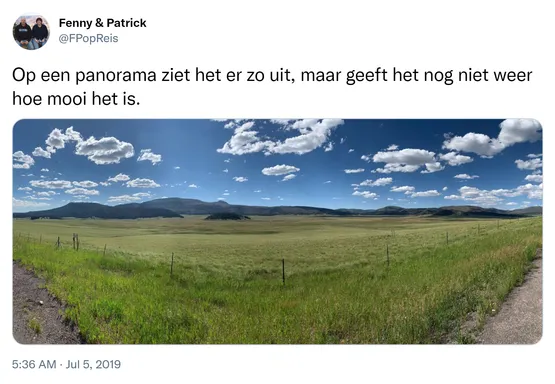 Op een panorama ziet het er zo uit, maar geeft het nog niet weer hoe mooi het is. https://t.co/DVLFFnhwzn 