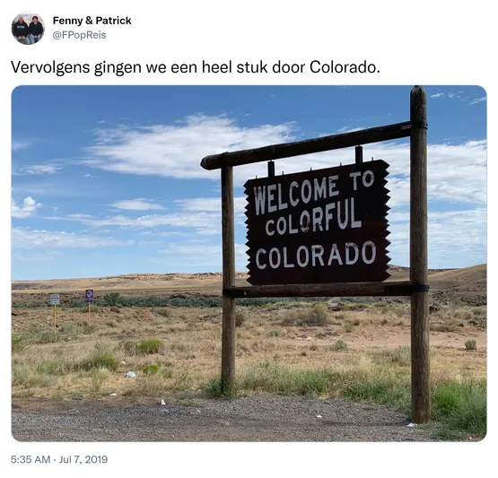 Vervolgens gingen we een heel stuk door Colorado. https://t.co/2SugDsoZ1M
