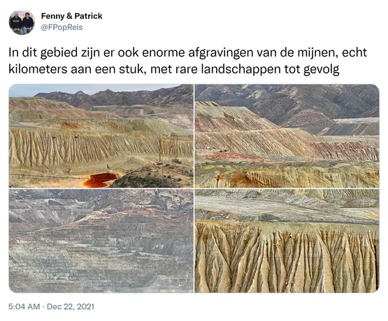 In dit gebied zijn er ook enorme afgravingen van de mijnen, echt kilometers aan een stuk, met rare landschappen tot gevolg https://t.co/q3Evv1Ox6z