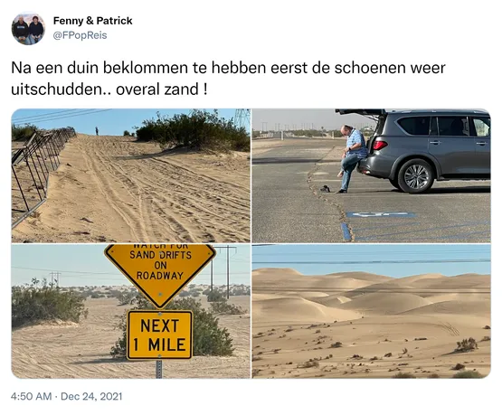 Na een duin beklommen te hebben eerst de schoenen weer uitschudden.. overal zand ! https://t.co/7Z94CAzYab