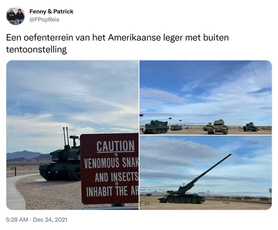 Een oefenterrein van het Amerikaanse leger met buiten tentoonstelling https://t.co/dT4DBp8RH1