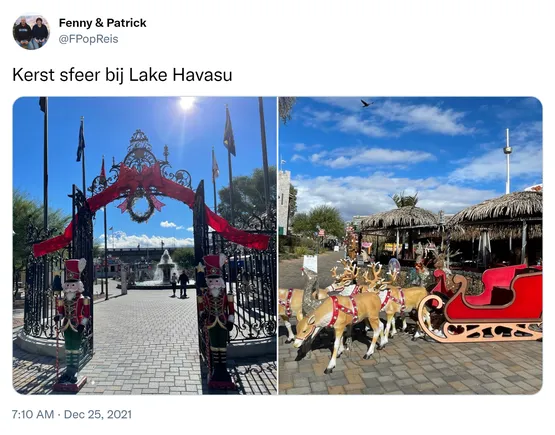 Kerst sfeer bij Lake Havasu https://t.co/qL2lT5tNsk
