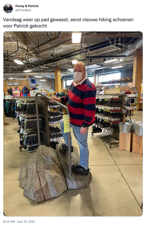 Vandaag weer op pad geweest, eerst nieuwe hiking schoenen voor Patrick gekocht https://t.co/bkas5v3hkd