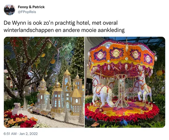 De Wynn is ook zo’n prachtig hotel, met overal winterlandschappen en andere mooie aankleding https://t.co/dZHvbzf1ib
