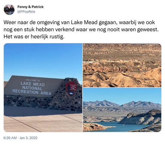 Weer naar de omgeving van Lake Mead gegaan, waarbij we ook nog een stuk hebben verkend waar we nog nooit waren geweest. Het was er heerlijk rustig. https://t.co/uoVmf4T49c
