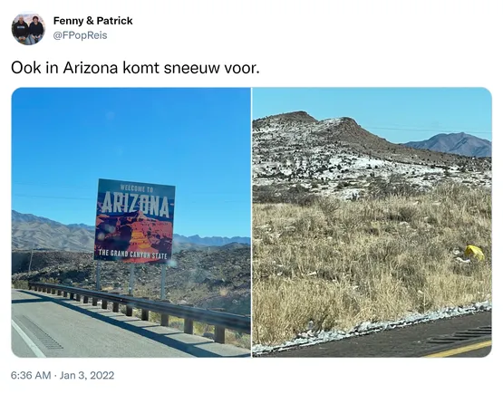 Ook in Arizona komt sneeuw voor. https://t.co/miDa3euRgS

