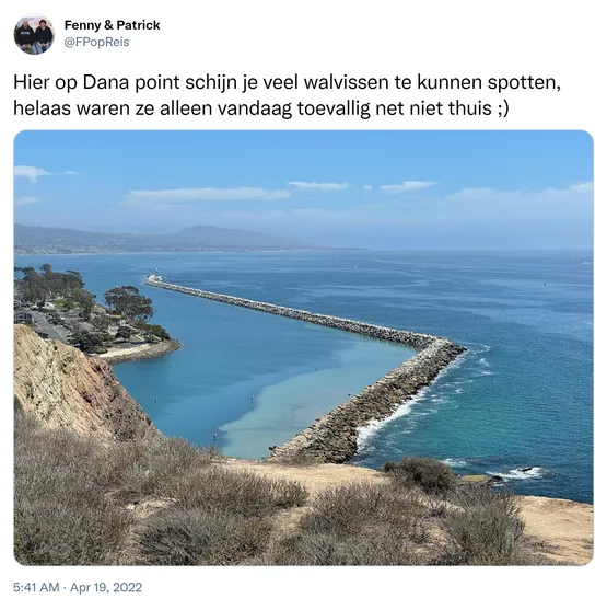 Hier op Dana point schijn je veel walvissen te kunnen spotten, helaas waren ze alleen vandaag toevallig net niet thuis ;) https://t.co/9RBbcHgy06 