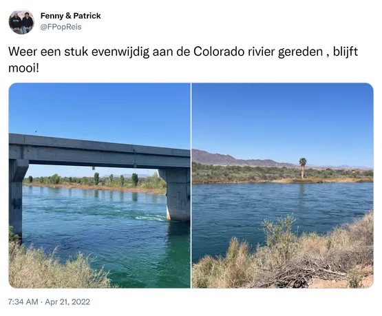 Weer een stuk evenwijdig aan de Colorado rivier gereden , blijft mooi! https://t.co/IZRfuW1IZ5
