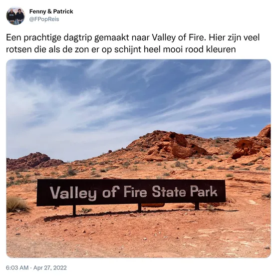 Een prachtige dagtrip gemaakt naar Valley of Fire. Hier zijn veel rotsen die als de zon er op schijnt heel mooi rood kleuren https://t.co/jpsxdR9R5r 