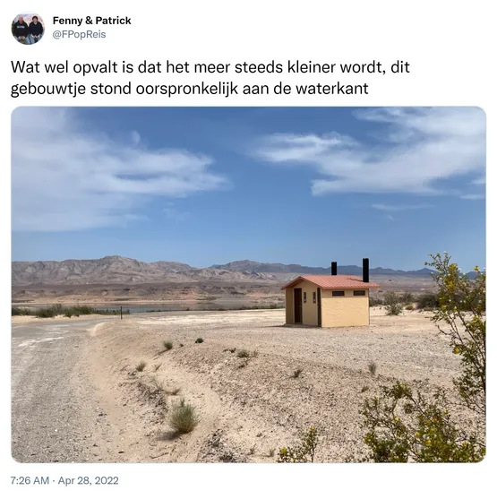 Wat wel opvalt is dat het meer steeds kleiner wordt, dit gebouwtje stond oorspronkelijk aan de waterkant https://t.co/yzPiYY21pB
