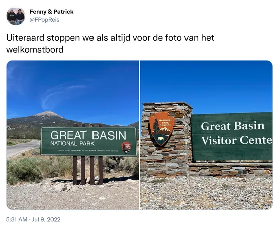 Uiteraard stoppen we als altijd voor de foto van het welkomstbord https://t.co/FQsM5CMP1w
