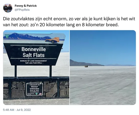 Die zoutvlaktes zijn echt enorm, zo ver als je kunt kijken is het wit van het zout: zo’n 20 kilometer lang en 8 kilometer breed. https://t.co/T4Xc9oOR9z