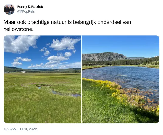 Maar ook prachtige natuur is belangrijk onderdeel van Yellowstone. https://t.co/FcbaFjjwIA 