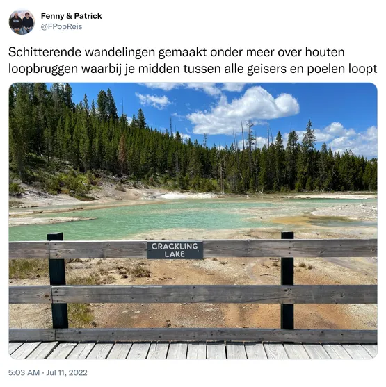 Schitterende wandelingen gemaakt onder meer over houten loopbruggen waarbij je midden tussen alle geisers en poelen loopt https://t.co/YOsoLGhXlv 