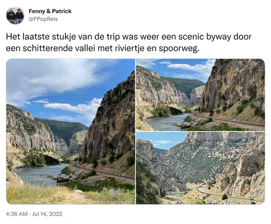 Het laatste stukje van de trip was weer een scenic byway door een schitterende vallei met riviertje en spoorweg. https://t.co/9yqIxsiJ3K 