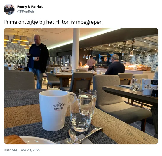 Prima ontbijtje bij het Hilton is inbegrepen https://t.co/iW1oXKTFr7