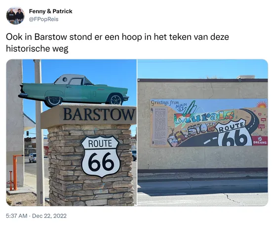 Ook in Barstow stond er een hoop in het teken van deze historische weg https://t.co/msKB8xaqCp
