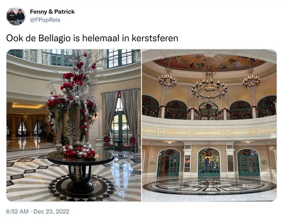 Ook de Bellagio is helemaal in kerstsferen https://t.co/UwgPVXD5vF
