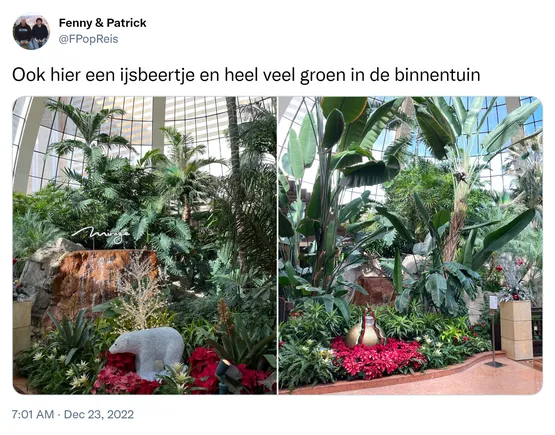 Ook hier een ijsbeertje en heel veel groen in de binnentuin https://t.co/JEzqnAywum 