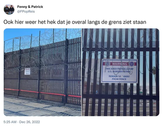 Ook hier weer het hek dat je overal langs de grens ziet staan https://t.co/3aamBxKqmD
