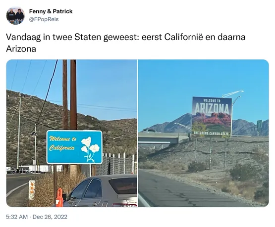 Vandaag in twee Staten geweest: eerst Californië en daarna Arizona https://t.co/0c96q8EH12
