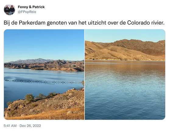 Bij de Parkerdam genoten van het uitzicht over de Colorado rivier. https://t.co/aTNYG7SQsF 