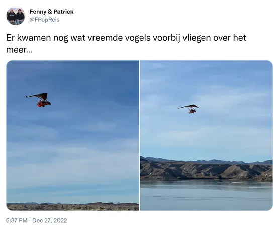 Er kwamen nog wat vreemde vogels voorbij vliegen over het meer… https://t.co/bddwIMCanU
